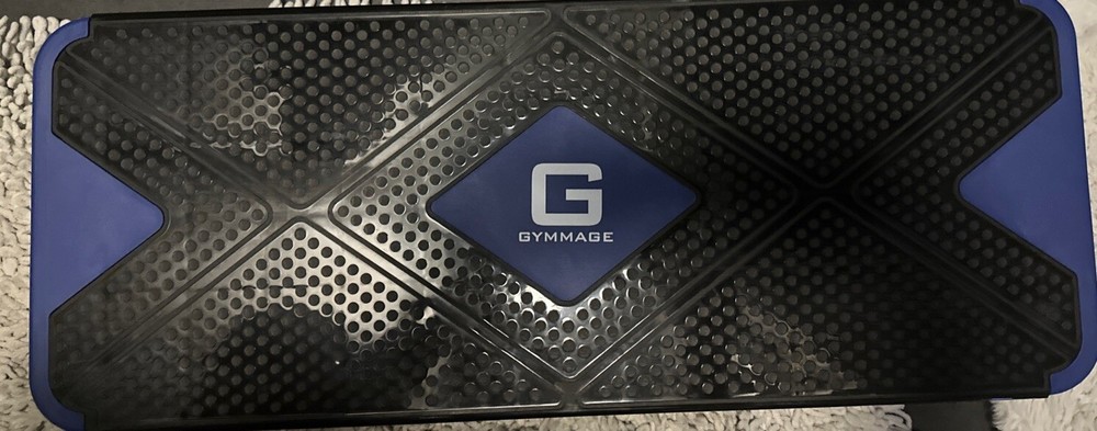 GYMMAGE Adjustable Workout Aerobic Stepper Platform with 4 & 6 " Risers