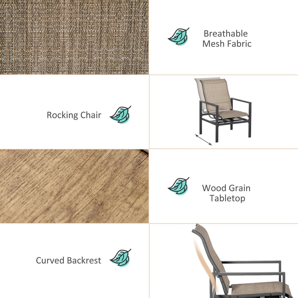 5 Piece Garden Patio Dining Set
