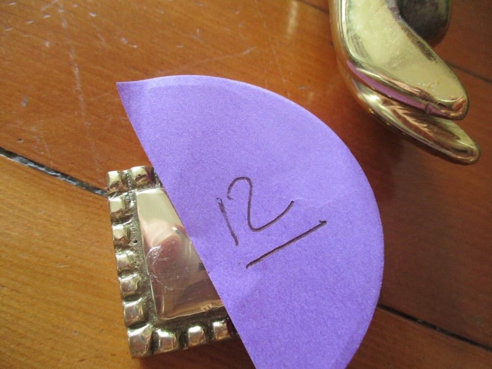 Vintage solid brass lady hand door knocker
