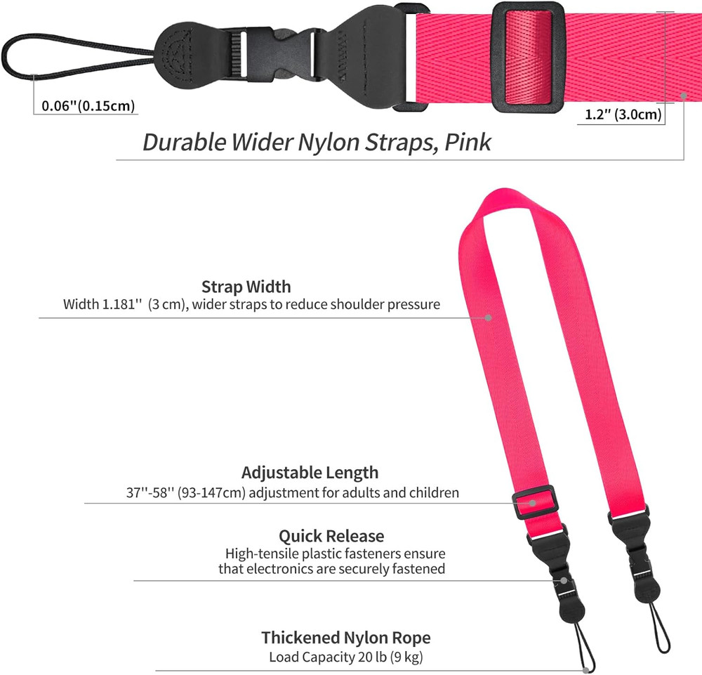 Nylon Ipad Strap, Adjustable Camera Neck Strap, Comfortable Shoulder Strap for I