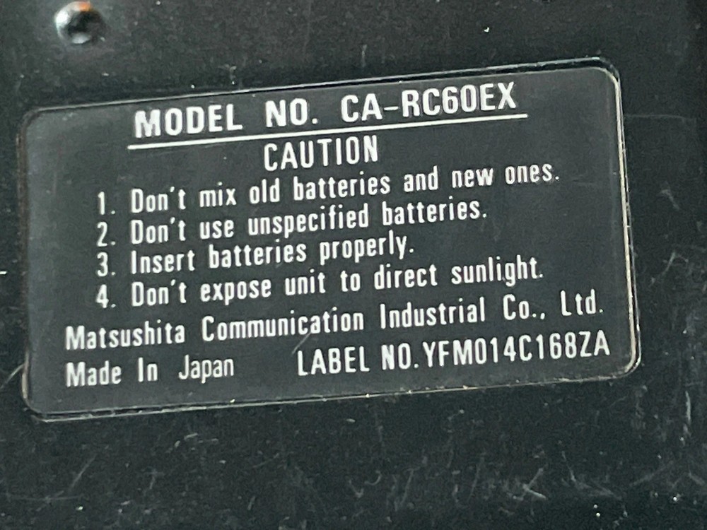 PANASONIC CA-RC60EX CAR STEREO REMOTE CONTROL PANASONIC CA-RC60EX REMOTE TESTED