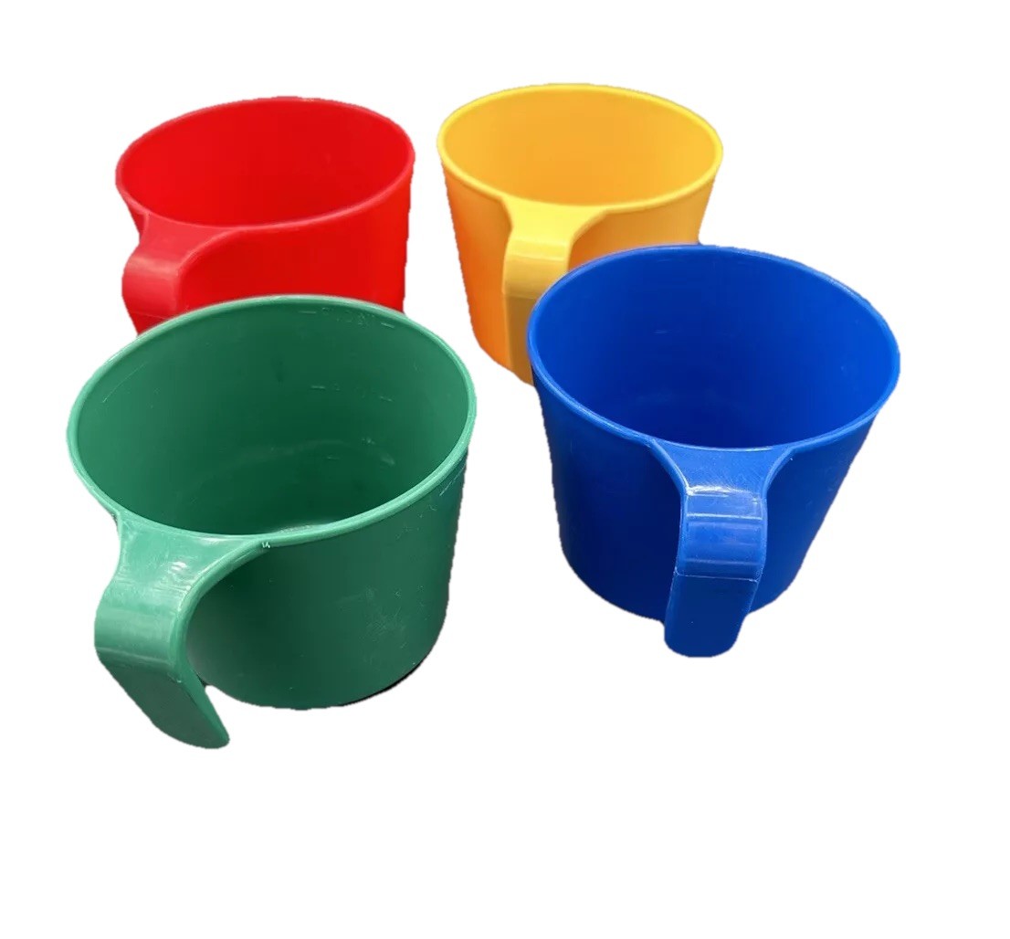 Vintage Mug Camping 4 lightweight Plastic 80's GSI Outdoors Tuff N Stuff