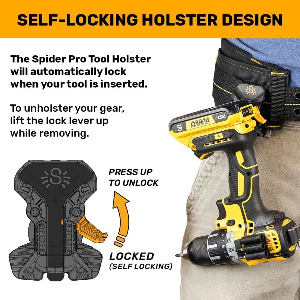 Spider Tool Holster - Pro + 1 Grip + 1 Drill Pin