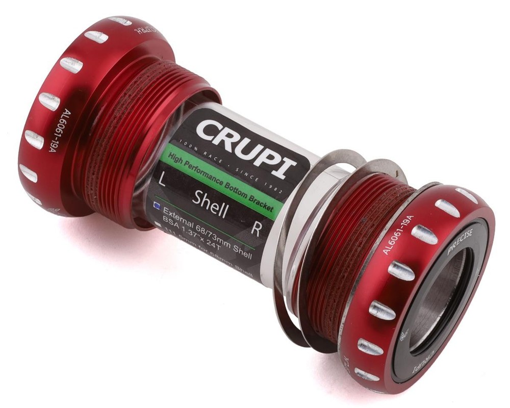 Crupi Precise External Euro Bottom Bracket (Red) (24mm) [28132]
