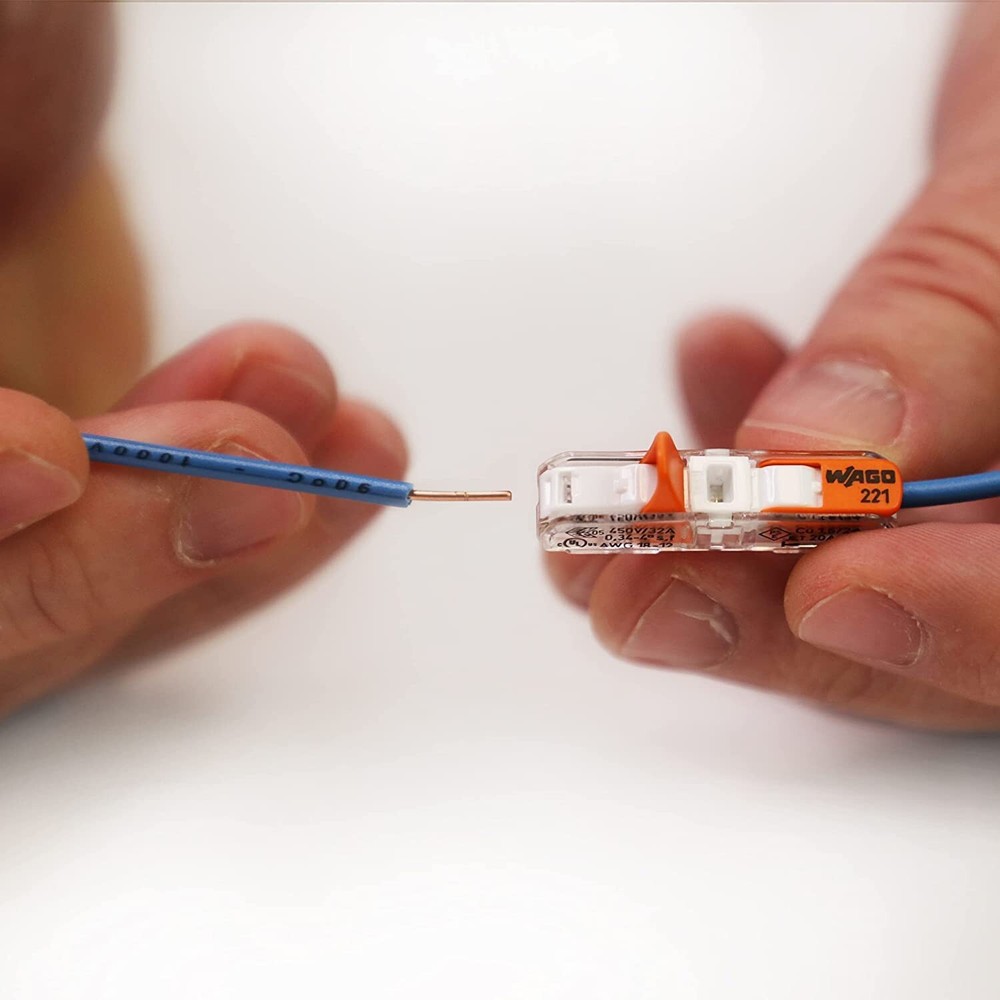 WAGO 221-2401 Lever Nuts Compact Splicing Inline Wire Connectors with Case | ...