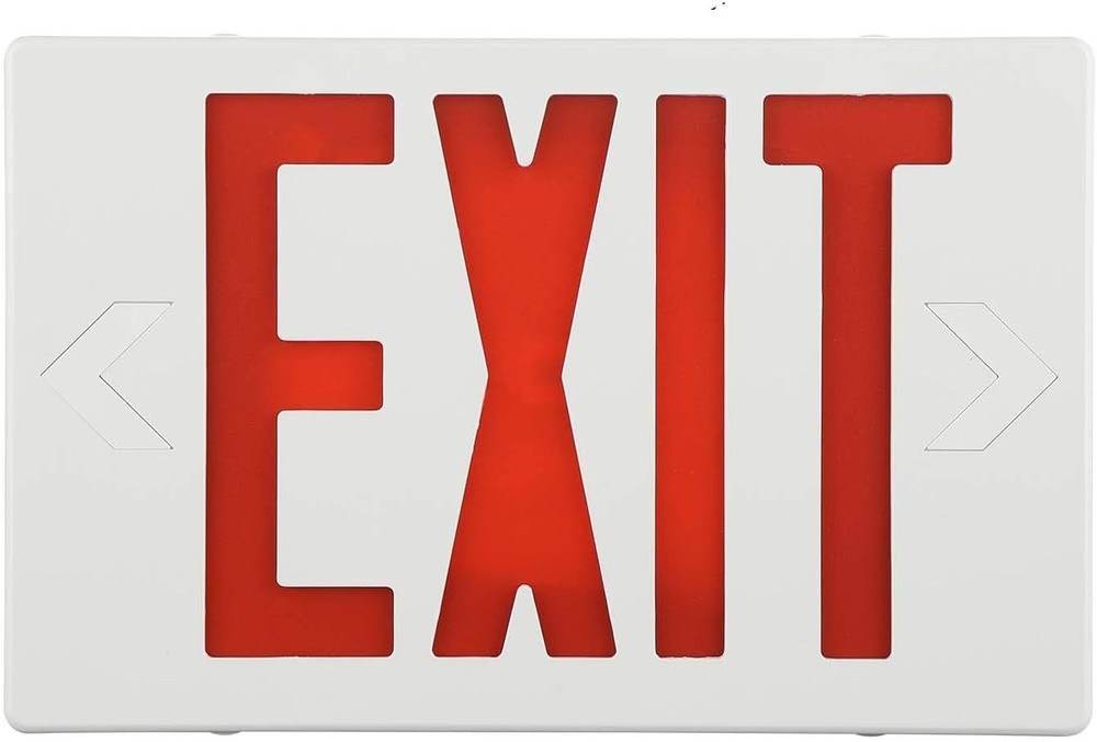 Emergency Exit Light with Backup Battery Single / Double Face Hardwired Sign