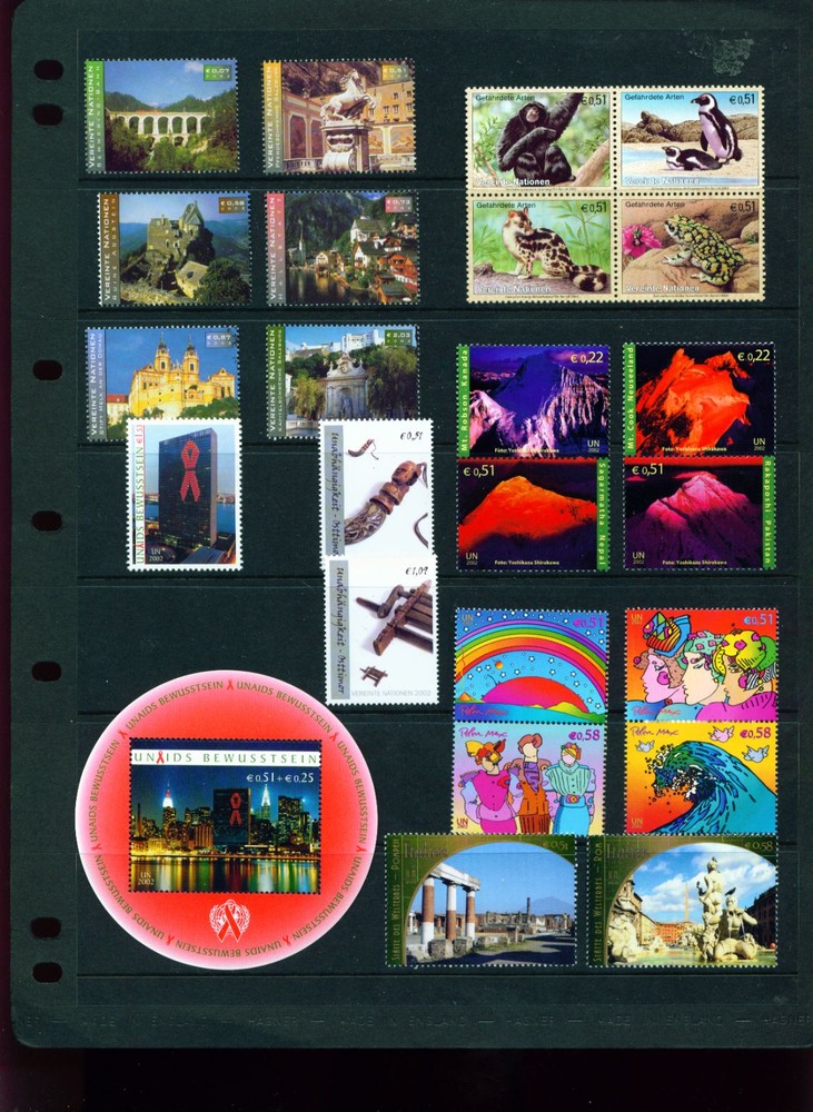 2002 UN Mint Vienna Stamps - Never Hinged - Complete (no booklet)