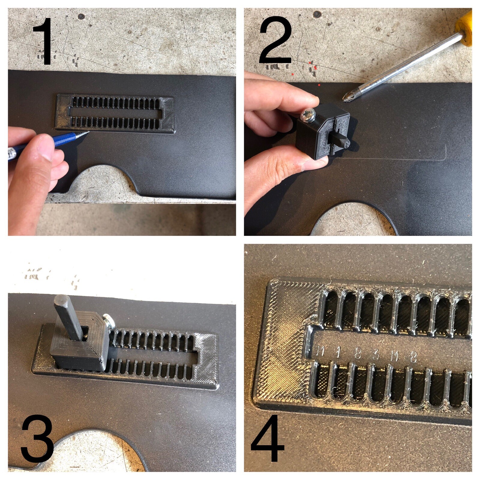 VESPA VIN Jig Number Letter Stamp Engine & Frame Punch Guide Mount 5-8mm