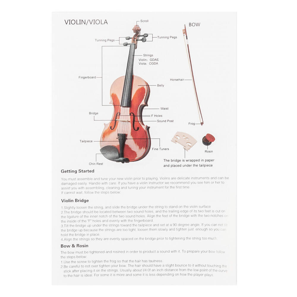 GV103 4/4 Spruce Panel Violin Matte Natural
