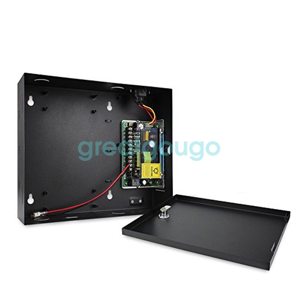 TCP/IP 4 Door Access Control Panel Kit Strike Lock Power Supply Box RFID Reader