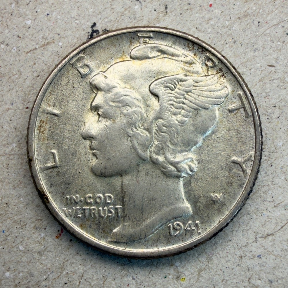 1941 Mercury 10C Dime - AU/BU