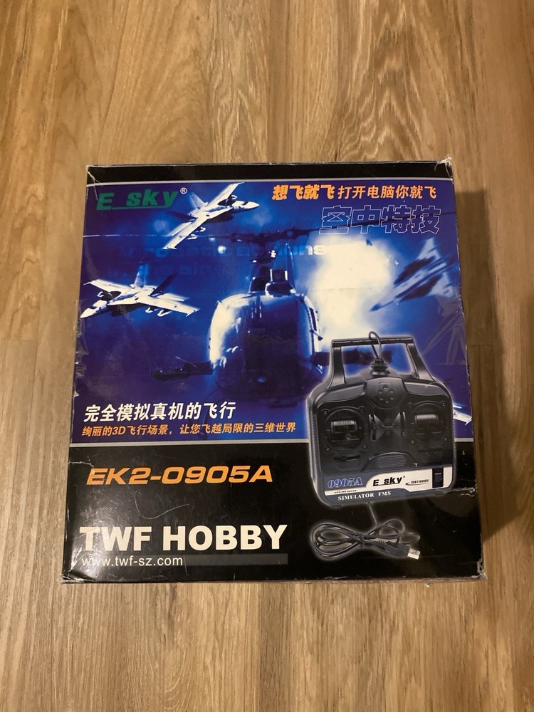 Esky EK2-0905A RC Flight Simulator Controller USB w/ Software NEW OB