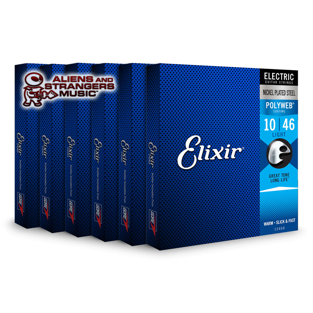6 Sets! Elixir POLYWEB Nickel Electric — 12050 Light .010-.046