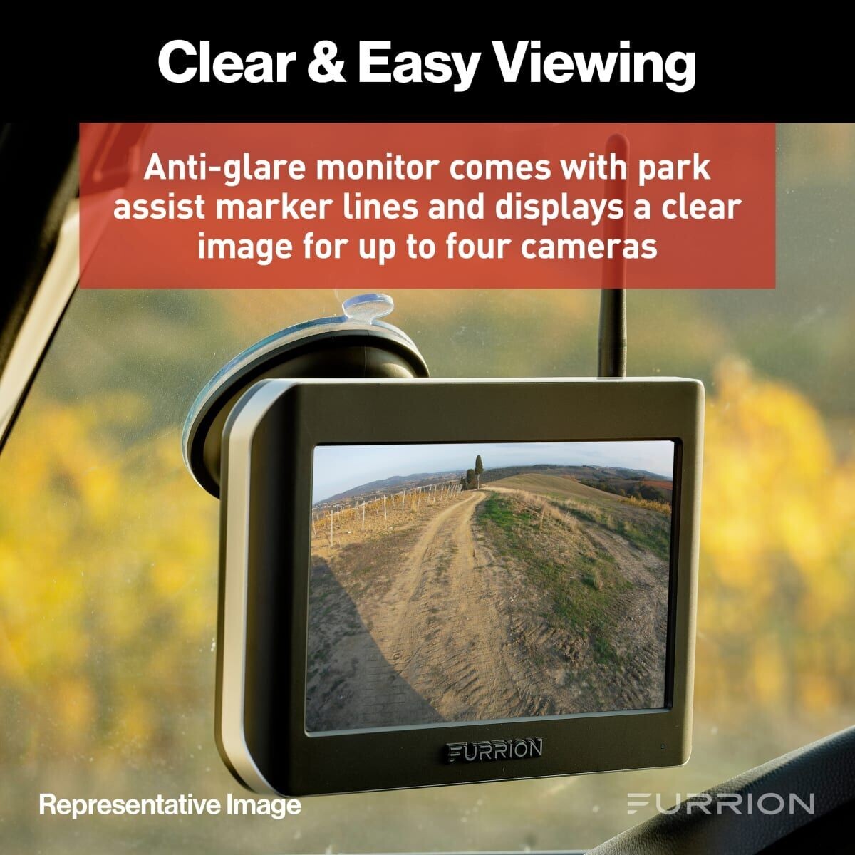 Furrion Vision S Wireless RV Backup Camera System with 4.3inch Monitor-FOS43TASF
