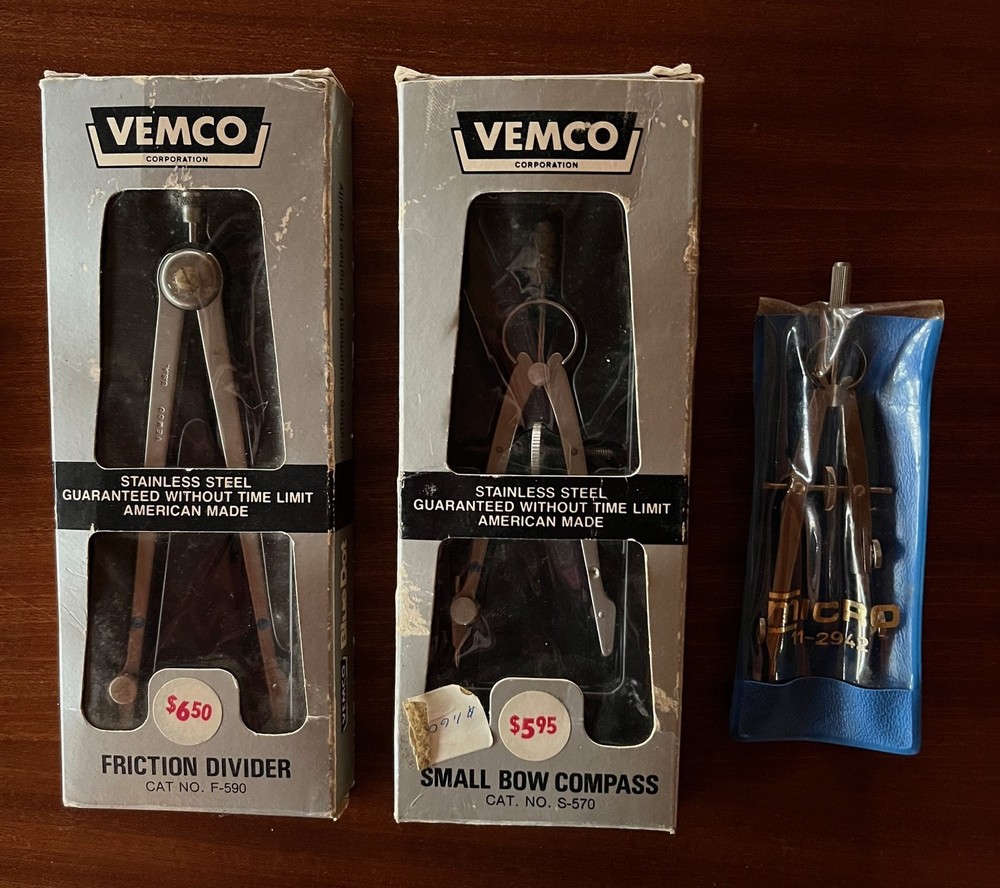 Assortment of Drafting tools - Charvoz Kit (incomplete), plus Vemco, Micro