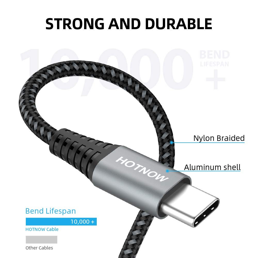 USB C to Micro Cable 1.5FT 2Pack, Type C 1.5FT, Black
