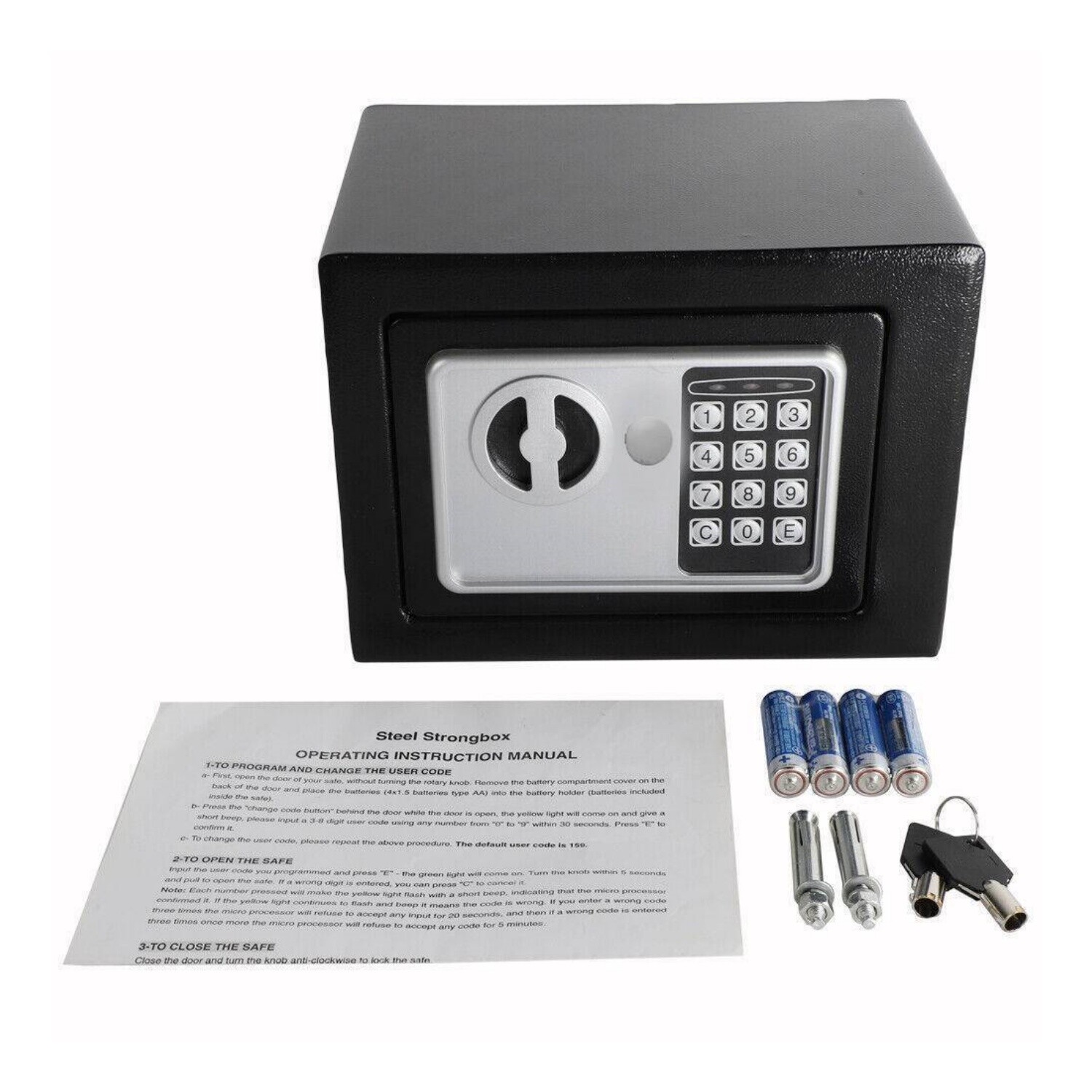 Digital Electronic Safe Box Keypad Lock Security Home Office Cash Jewelry Gun US