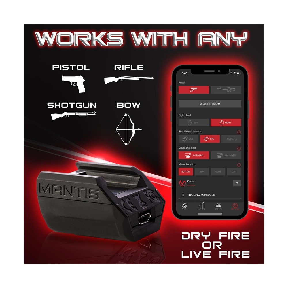 Mantis X10 Elite Shooting Performance System |Dry Fire Training System | Work...