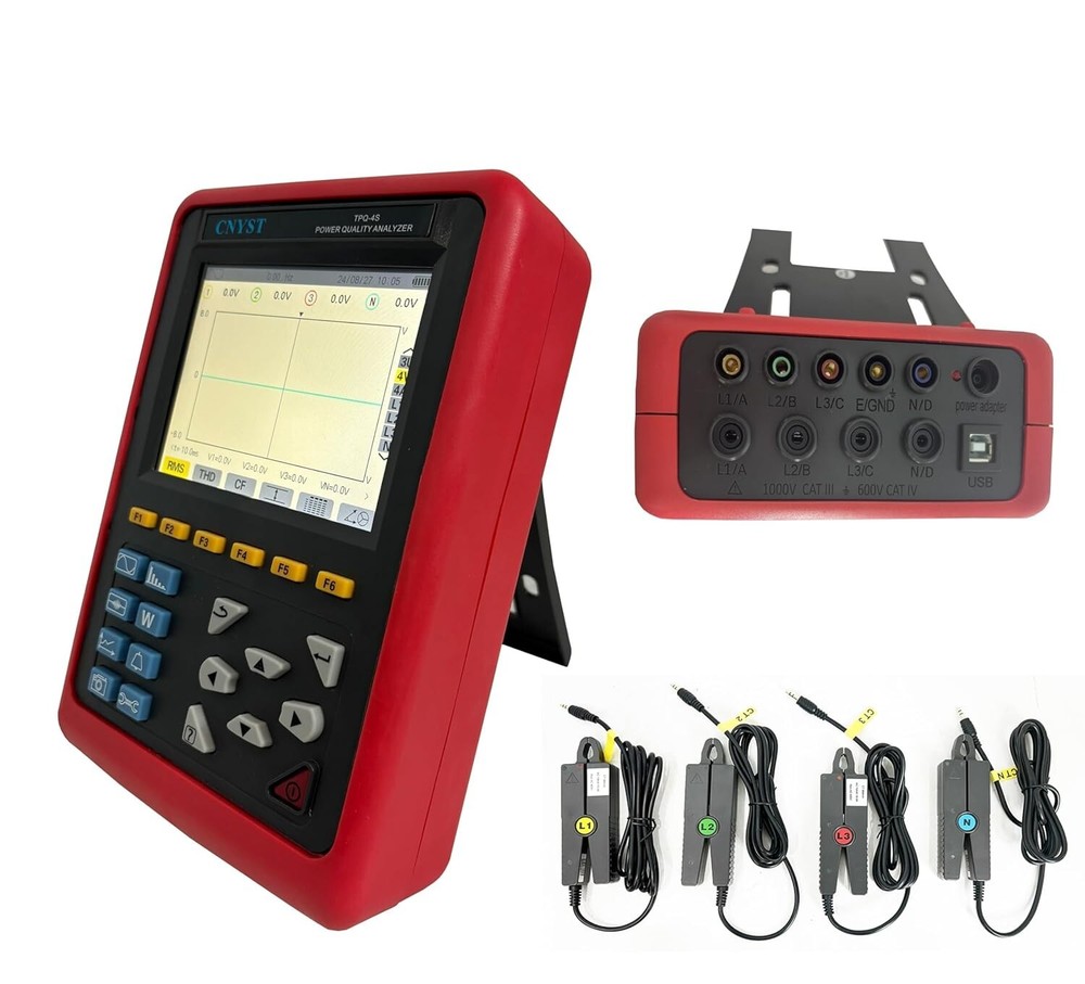 Three-Phase Energy Quality Analyzer Power Quality Analyzer Data Logger 10mA-10A