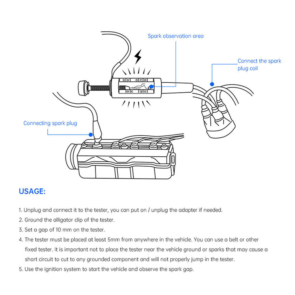 SPARK PLUG Tester Coil Engine In Line Auto Diagnostic Ignition System Test Tools