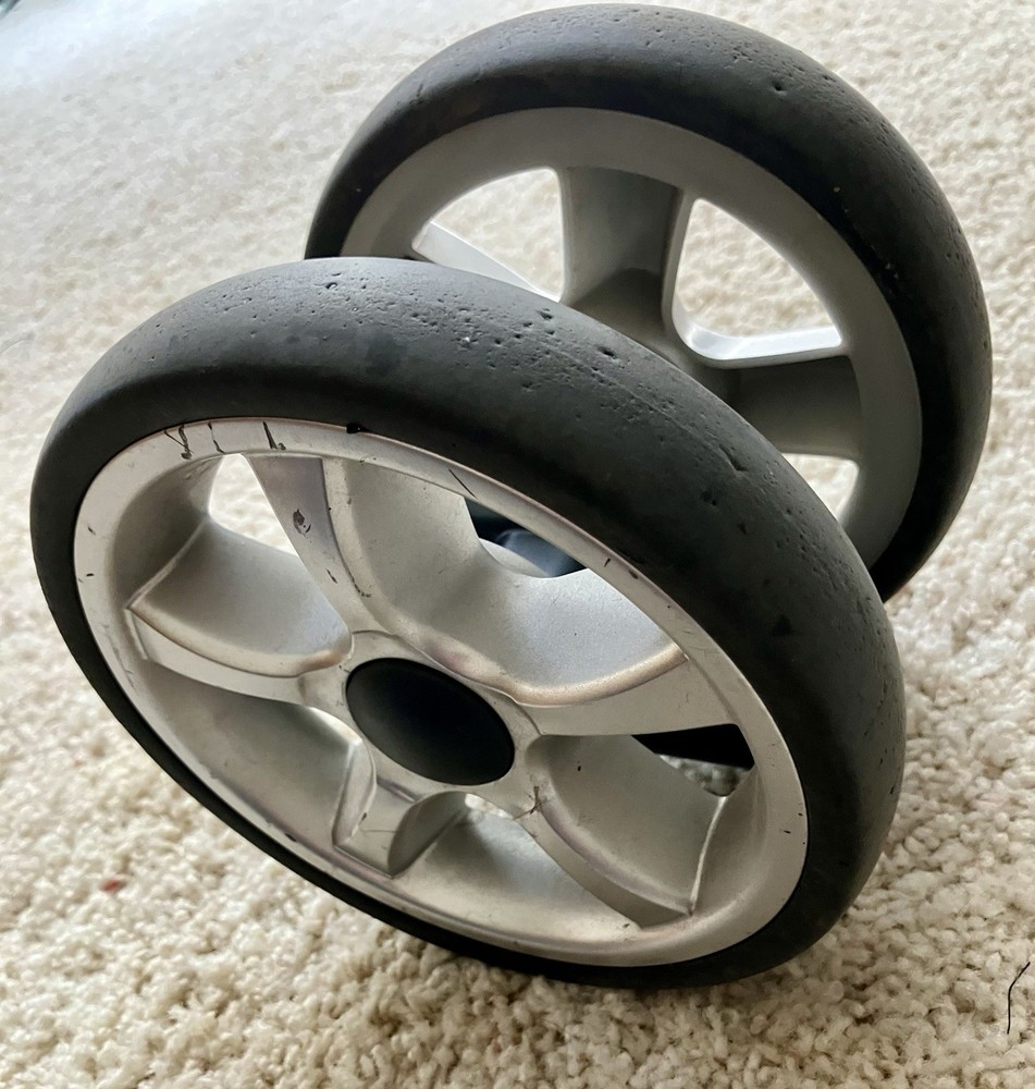 Chicco Keyfit Caddy Stroller - Replacement Front Wheels. - Silver Double Wheels.