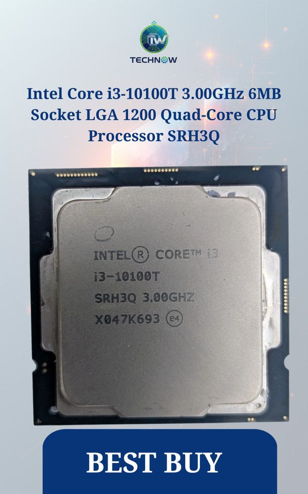 Intel Core i3-10100T 3.00GHz 6MB Socket LGA 1200 Quad-Core CPU Processor SRH3Q