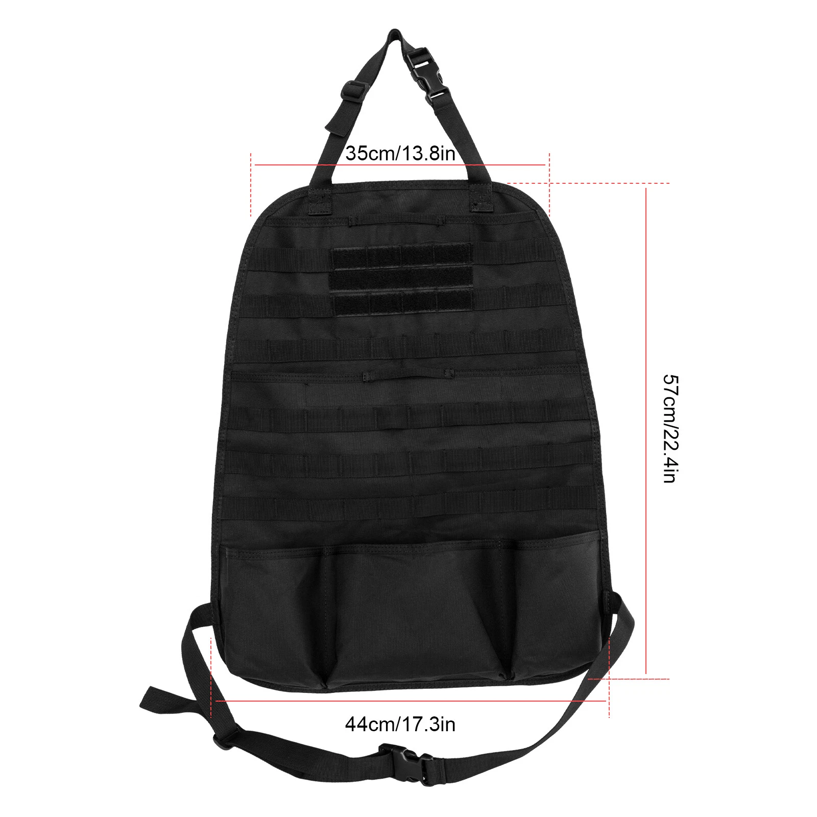 Tactical MOLLE Truck Seat Back Organizer - Car Cover Panel Vehicle Storage Bag