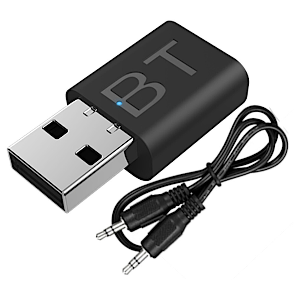 Bluetooth 5.0 Audio Receiver USB 3.5mm AUX Adapter Car TV PC Speaker n
