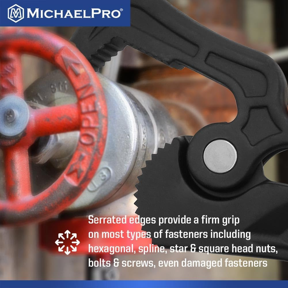 Self Adjusting Pipe Wrench, 14 Inch Multi-Function Spanner Adjustable Plumbing W