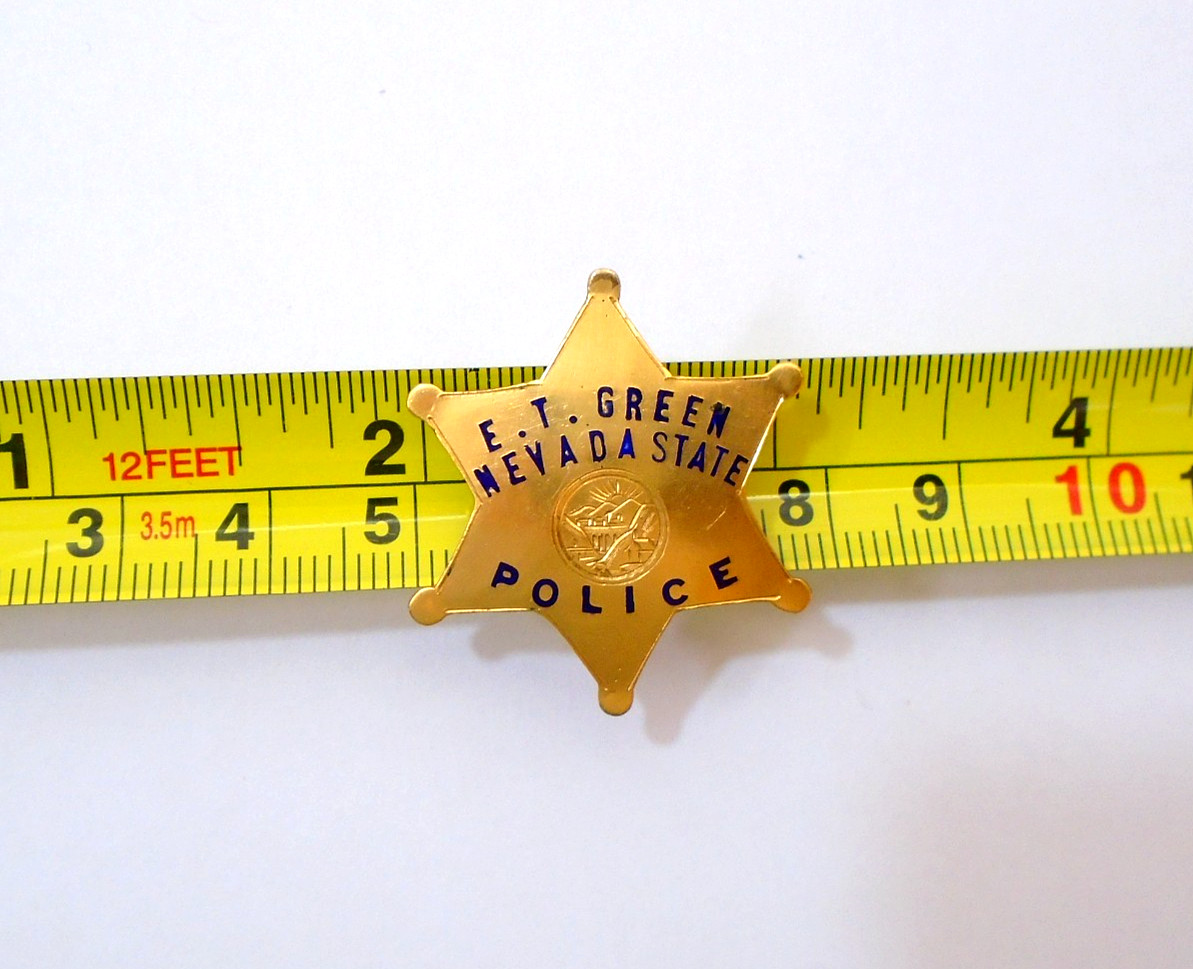 Obsolete Nevada State Police Geo. Schenck Los Angeles Collector Mini Badge