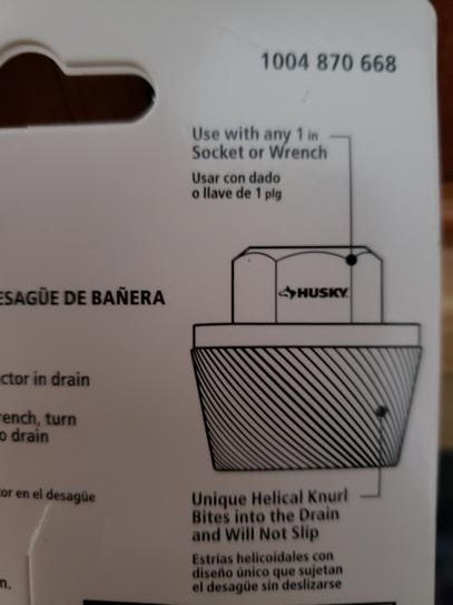 HUSKY Tub Drain Removal Tool 410-075-0111 - Free Shipping