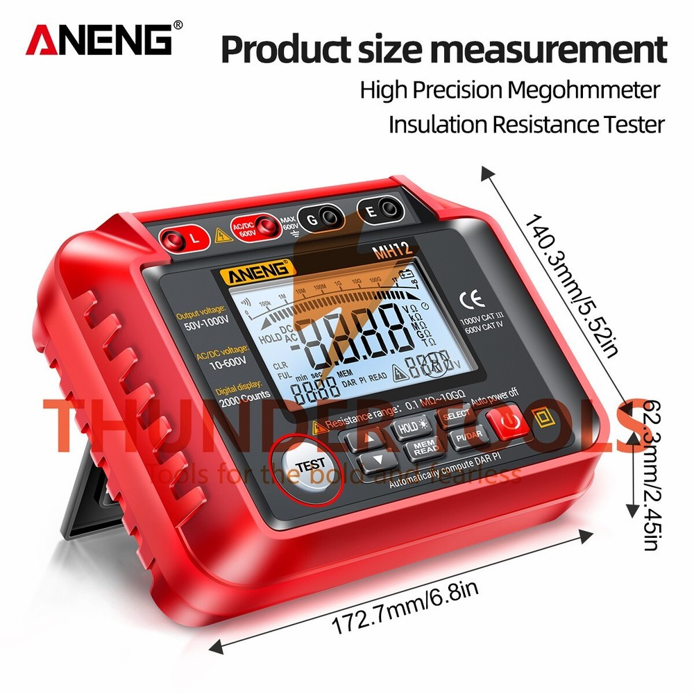 Thunder Tools ANENG MH12 Insulation Resistance Tester Shaking Table High