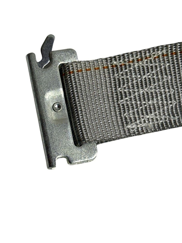 2"x16' Gray E-Track Cam Buckle Strap w/ Spring Fitting (2 Pack)