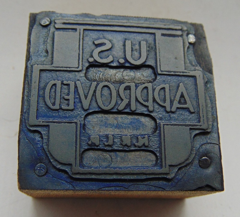 Printing Letterpress Printers Block US Approved