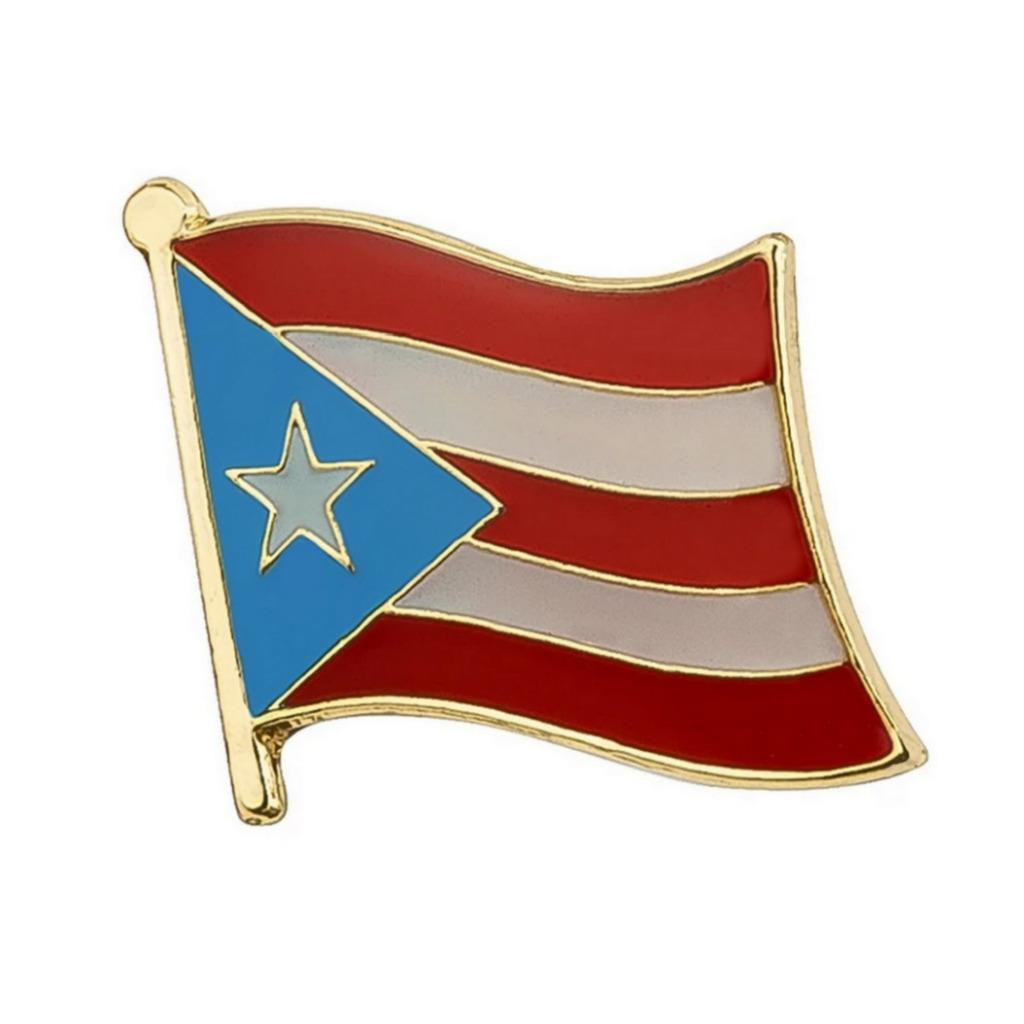 Puerto Rico Flag Lapel Pins 0.5 Inch Hat Tie Tack Set of 10