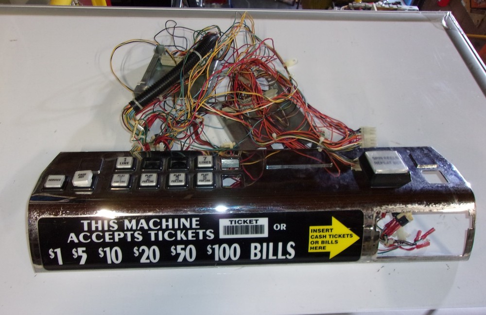 IGT S-2000 10 BUTTON CONTROL PANEL POPULATED WITH HARNESS - UNTESTED