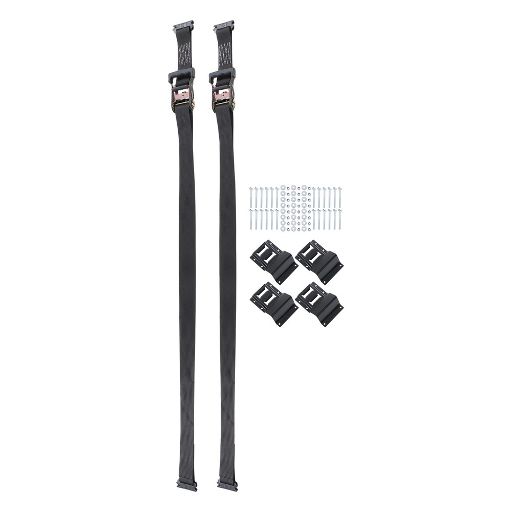 LABLT Secure Cargo E Track Wheel Chock System Ratchet Tie Down Straps Durable