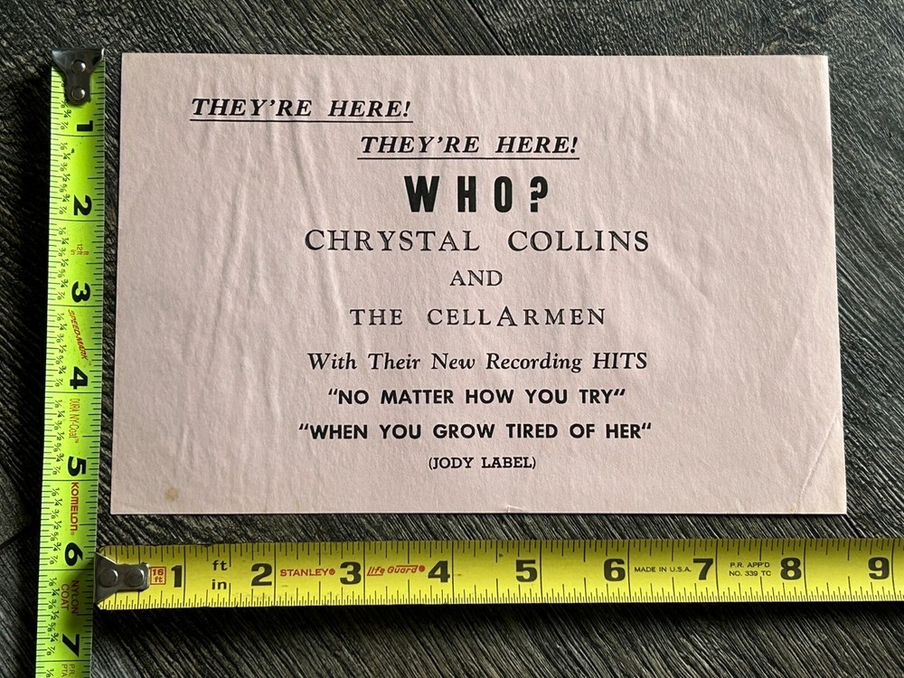 Kiss ERIC CARR Concert Handbill Flyer Ad The Cellarmen Vintage Kiss Pre Aucoin