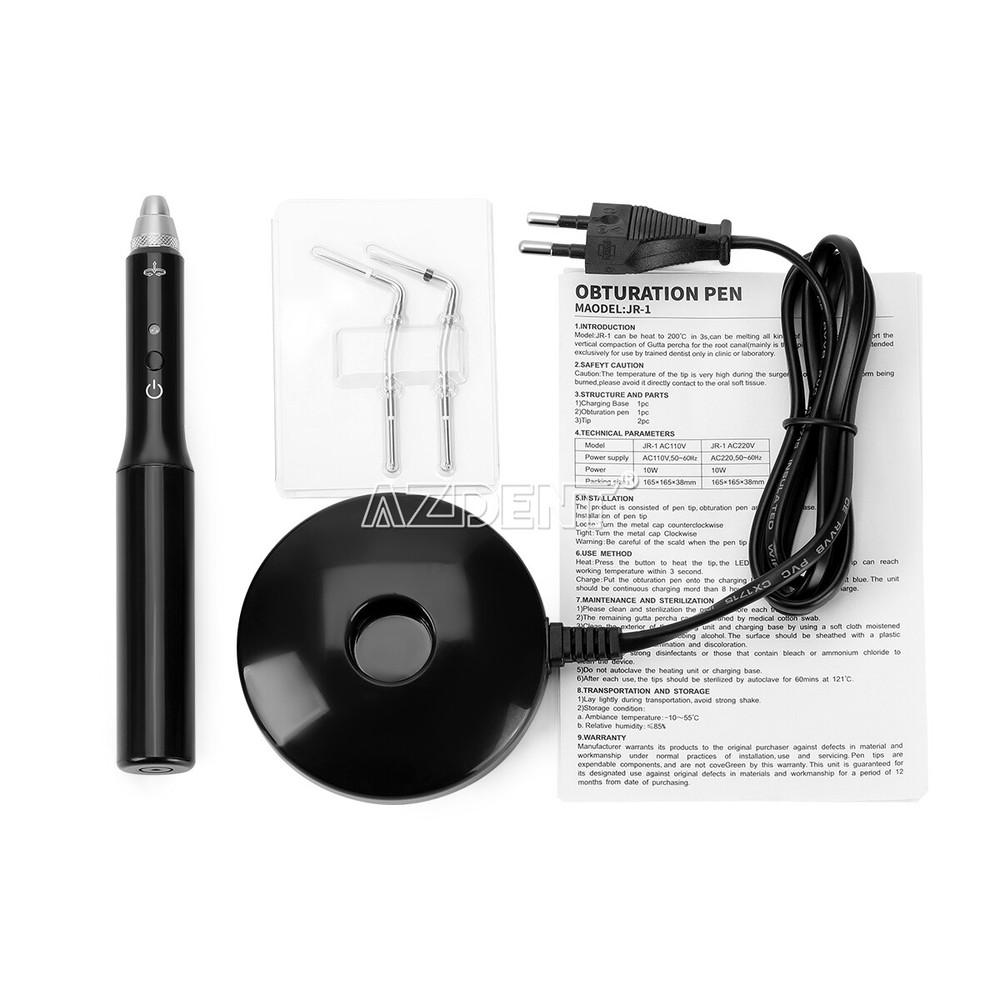 Dental Gutta Percha Obturation System Root Endo Heated Pen + 2 Heating Tips