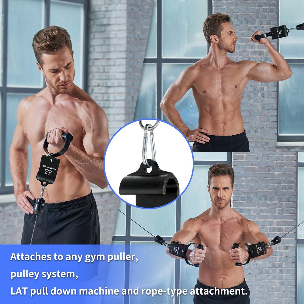 Rotating Pull-Up Handles-Ergonomic Exercise Handle for LAT Pulldown Attachmen...