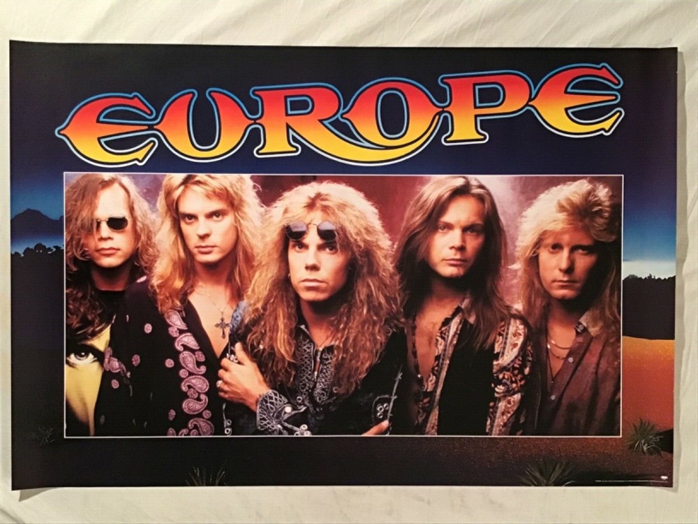 Europe 1991 Promo Poster Prisoners In Paradise New Condition