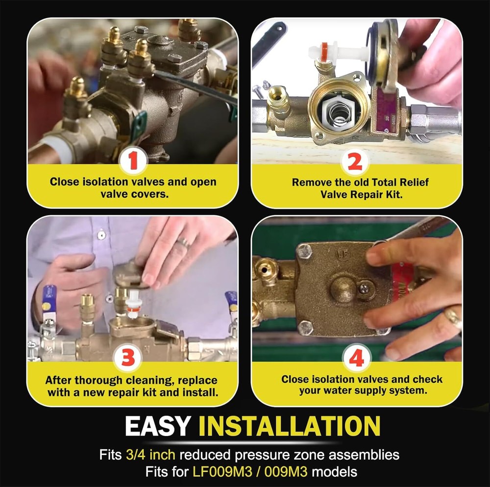Replace for Watts LF009M3/009M3 3/4" Backflow Preventer Reduced Pressure Zone