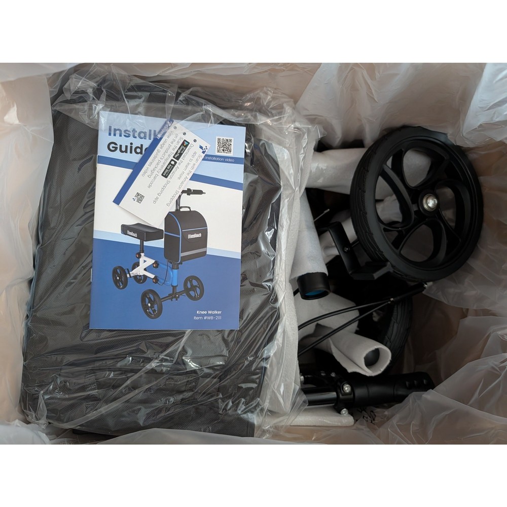 BlessReach Steerable Knee Walker Scooter WB-2111 Blue