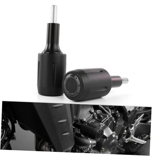 Black Motorcycle Frame Sliders - Falling Crash Protector Guards