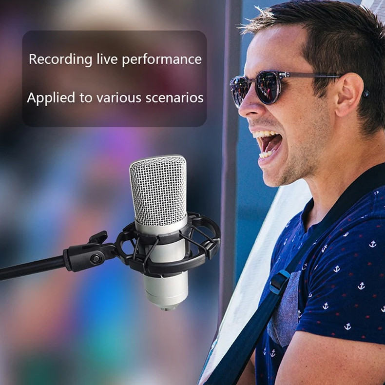 Condenser Microphone Shock Mount Holder 42-46mm Anti Vibration Studio Clip