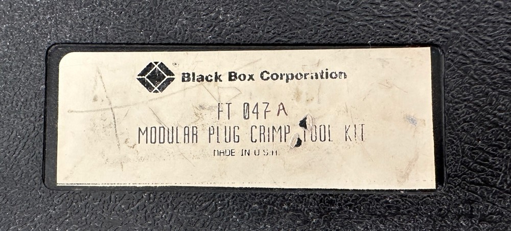Black Box FT047A Modular Plug Crimp Tool Kit. Used only few times