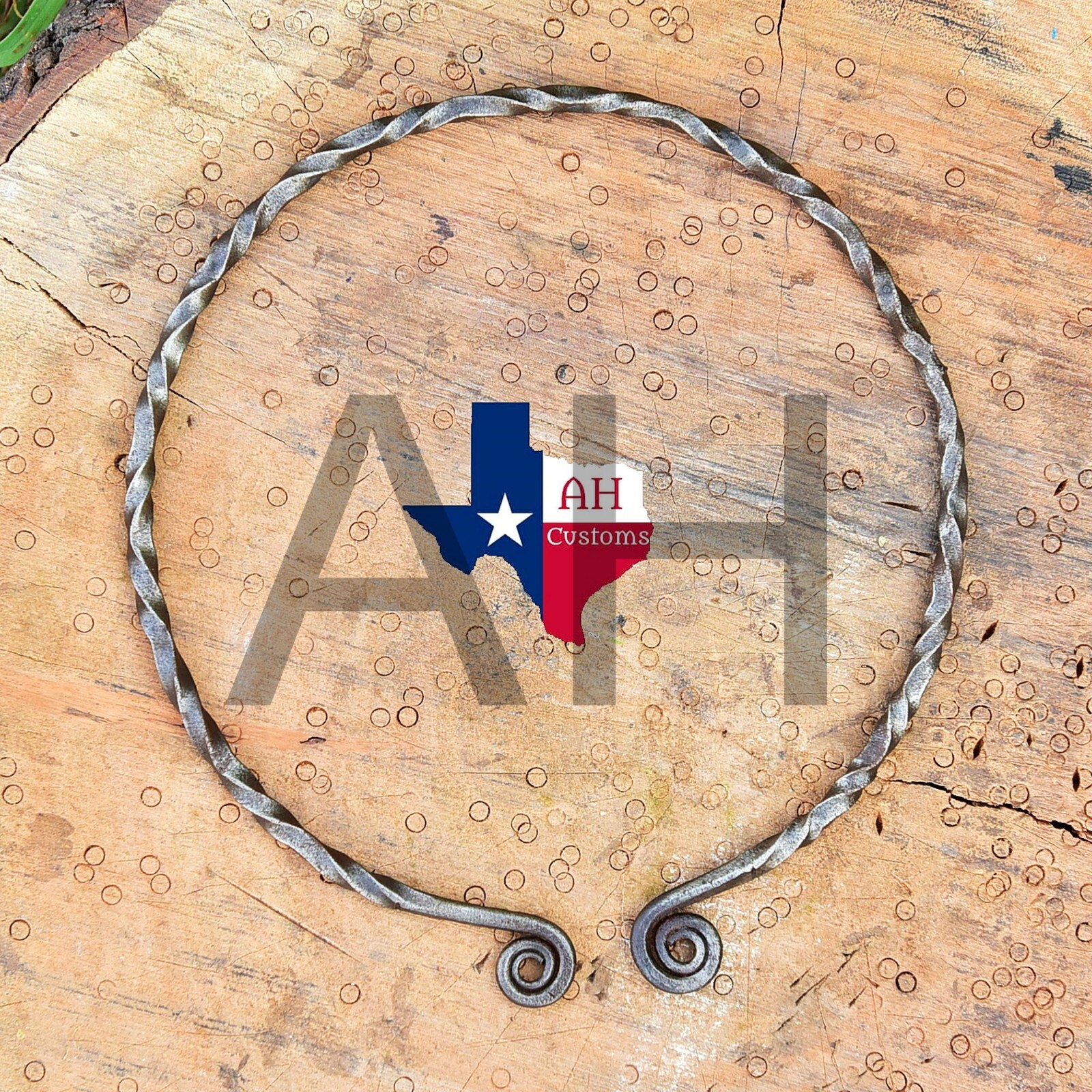 Handmade Iron Viking Warrior Renaissance Knights Crusader Torc Necklace AH