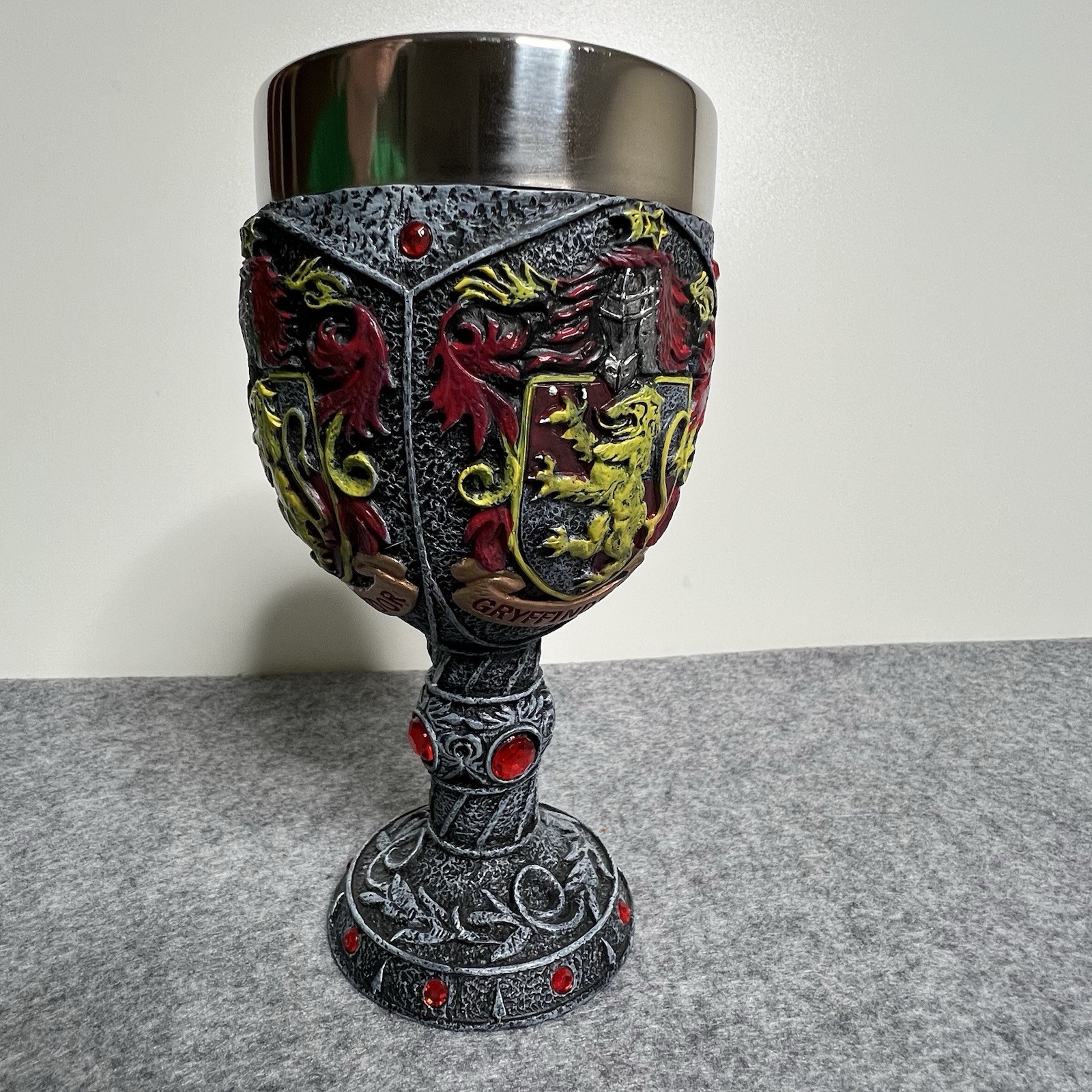 Harry Potter Gryffindor 7” Stainless Steel Resin Decorative Goblet