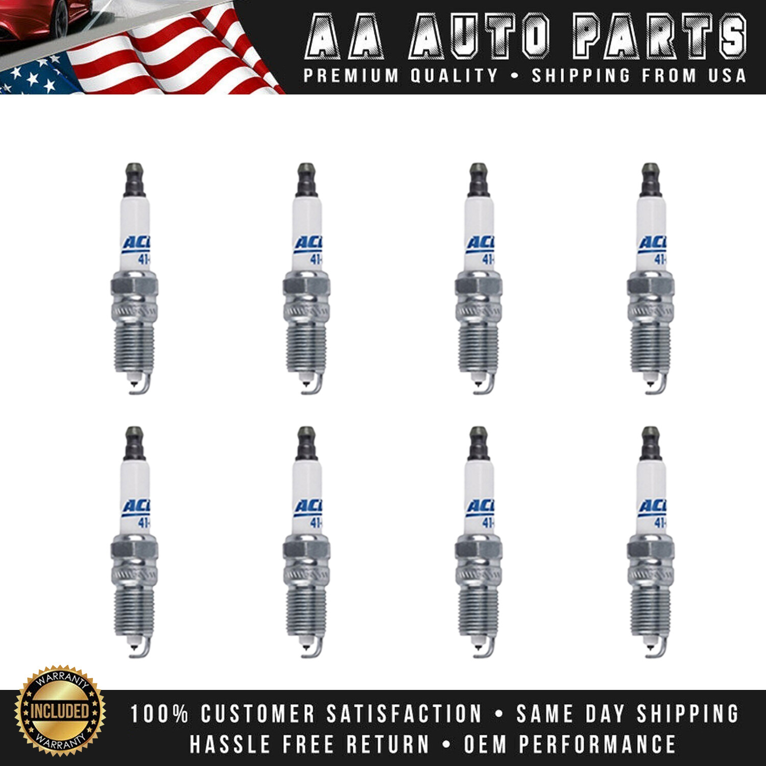 8PCS Round Ignition Coil & Wires & 8 ACDelco Spark Plug for Chevrolet GMC UF262