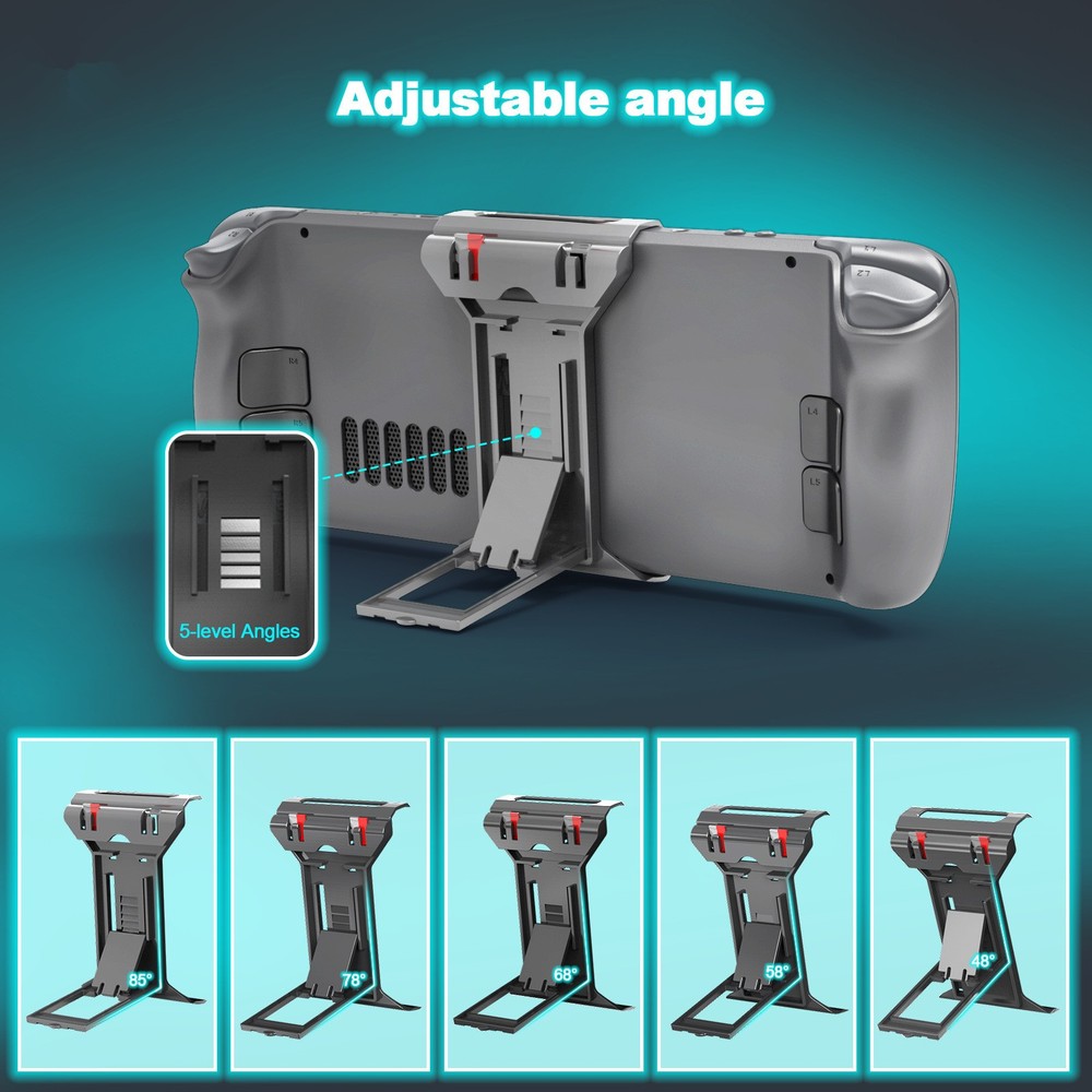 Foldable Console Desktop Holder Wall-Mounted Storage Bracket Kit For Steam Deck